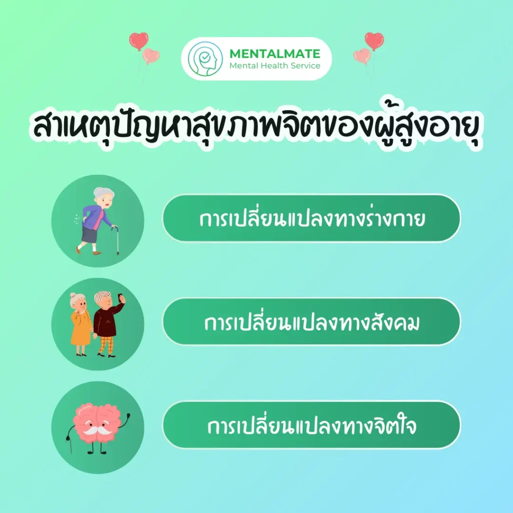 [114] สาเหตุปัญหาสุขภาพจิตของผู้สูงอายุ